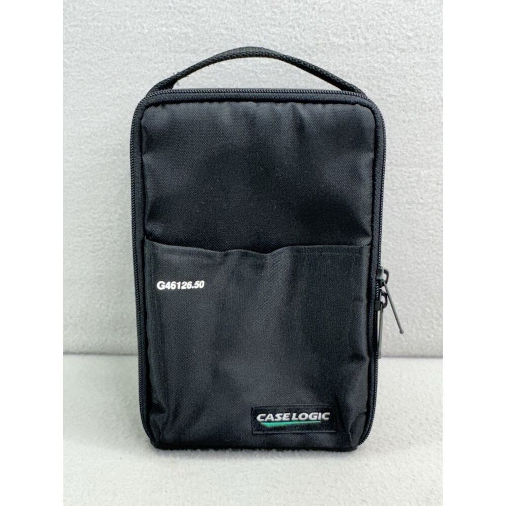 VTG 90s Case Logic 15 CD Carrier Black Double Zip Media Storage Handle